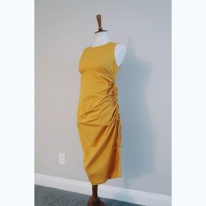 Mustard Yellow Midi Dress
